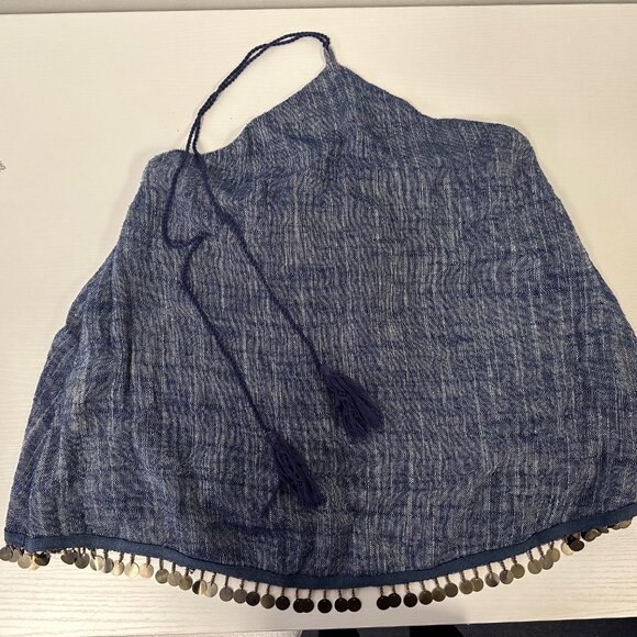 Line & Dot Denim Halter Top With Sequin Bottom Size XSmall - Picture 7 of 7